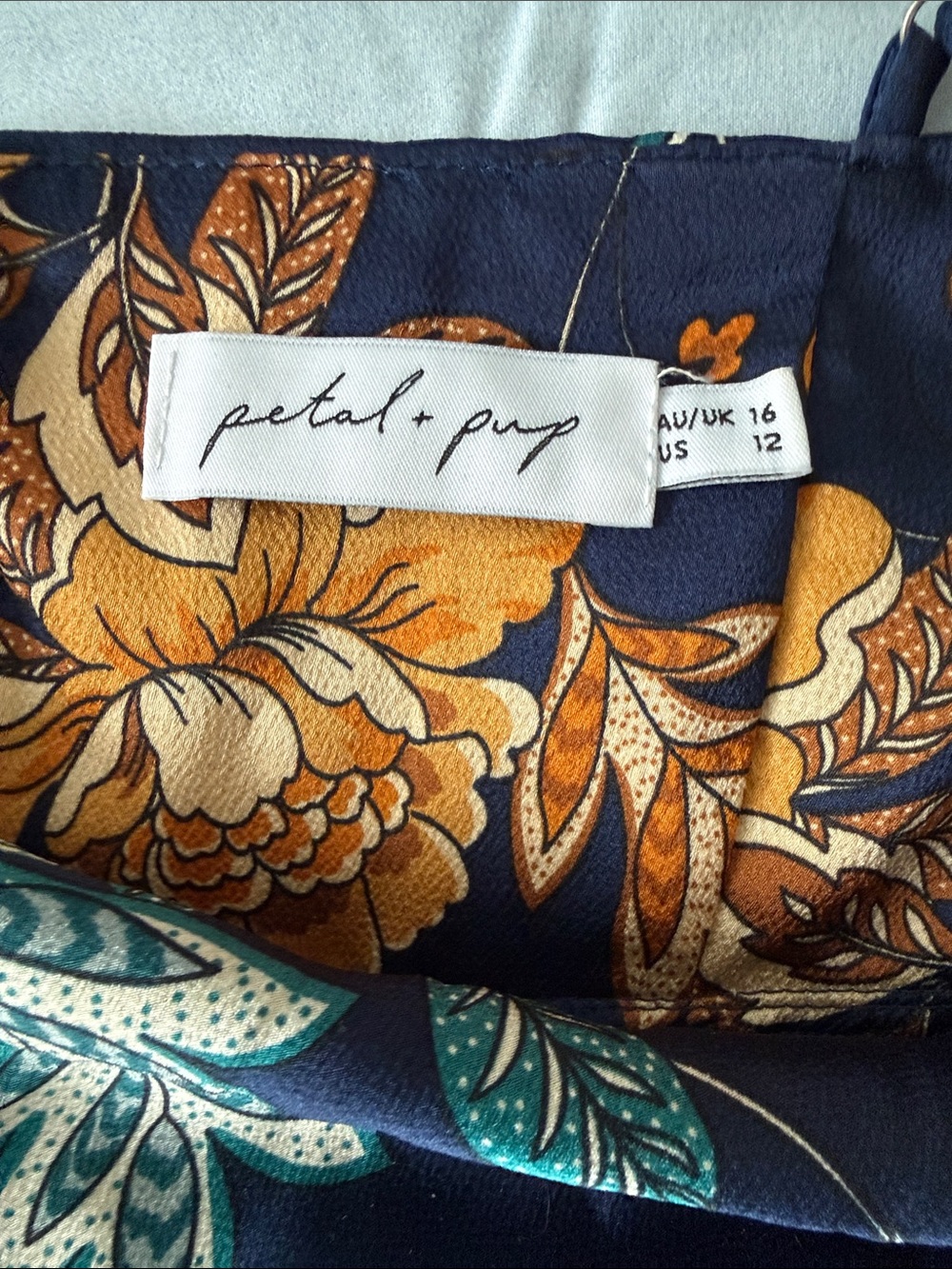 Navy Floral Midi Dress - Picture 5 of 8